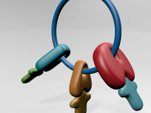 teether keys 01 3D Model