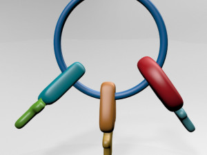 teether keys 01 Model 3D