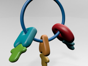 teether keys 01 Model 3D