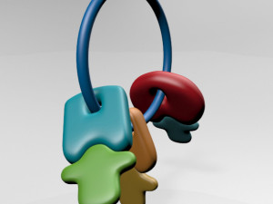 teether keys 01 Model 3D