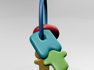 teether keys 01 Model 3D