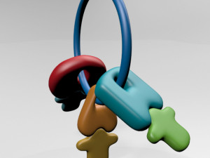 teether keys 01 Model 3D