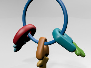 teether keys 01 Model 3D
