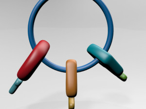 teether keys 01 Model 3D