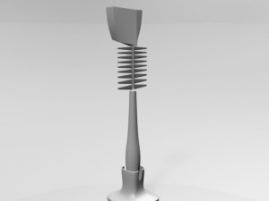 baby bottle cleaning brush 01 3D Модель