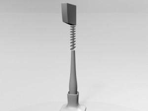 baby bottle cleaning brush 01 3D Модель