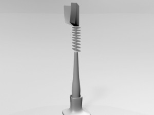 baby bottle cleaning brush 01 3D Модель