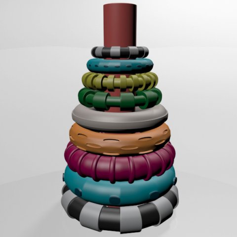 stacks of circles 01 Model 3D .c4d .max .obj .3ds .fbx .stl .blend 