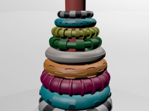 stacks of circles 01 3D Model