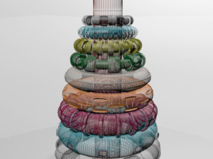 stacks of circles 01 Model 3D