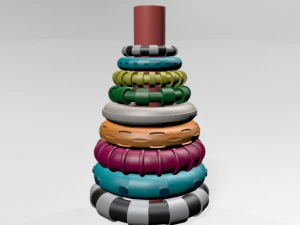 Stacks of circles 01 3D Model