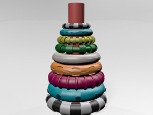 stacks of circles 01 Model 3D