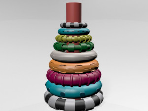 stacks of circles 01 Model 3D