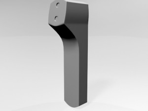 infrared forehead thermometer 02 3D Model