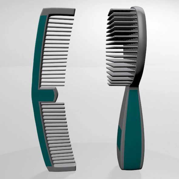 Brush and comb 01 3D Model .c4d .max .obj .3ds .fbx .stl .blend 