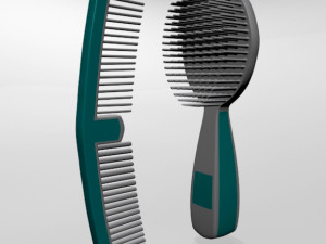brush and comb 01 Modèle 3D