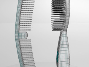 brush and comb 01 Modèle 3D