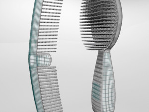 brush and comb 01 Modèle 3D