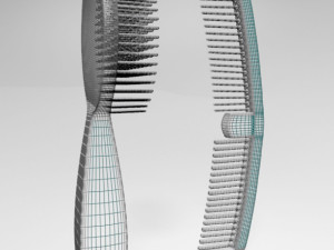 brush and comb 01 Modèle 3D