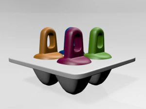 Fruitsicles pop tray 01 3D Model