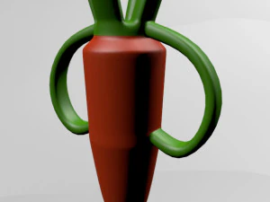 Nibble Teether Carrot 01 3D Model