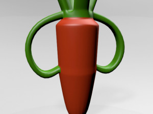 Nibble Teether Carrot 01 Modello 3D