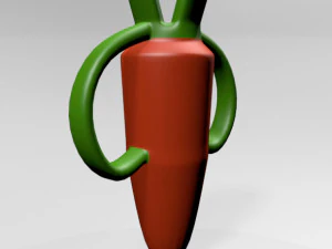 Nibble Teether Carrot 01 3D Model
