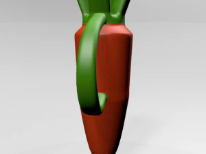 Nibble Teether Carrot 01 3D Model