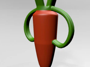 Nibble Teether Carrot 01 3D Model