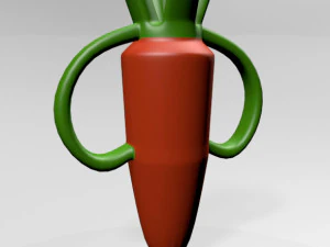 Nibble Teether Carrot 01 3D Model