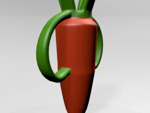 Nibble Teether Carrot 01 3D Model