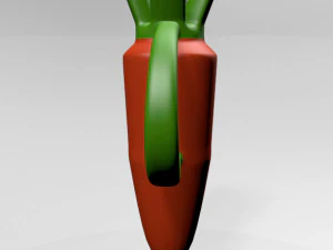 Nibble Teether Carrot 01 3D Model