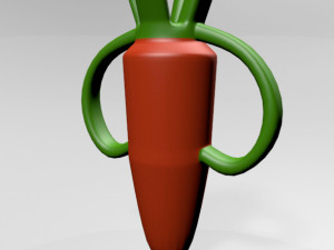 Nibble Teether Carrot 01 Modello 3D