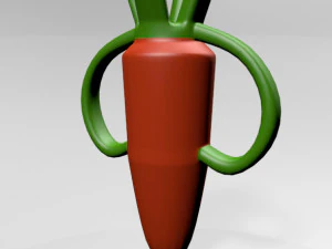 Nibble Teether Carrot 01 3D Model