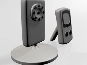 Elektroniczna niania wideo dla dzieci i aparat cyfrowy 01 Model 3D