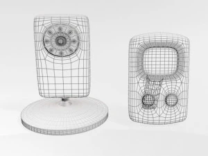 Elektroniczna niania wideo dla dzieci i aparat cyfrowy 01 Model 3D