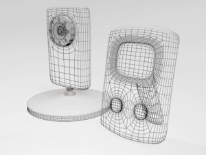 Elektroniczna niania wideo dla dzieci i aparat cyfrowy 01 Model 3D