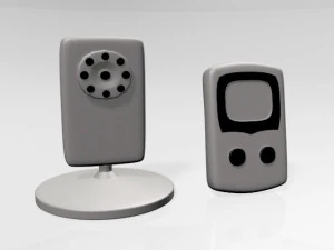 Elektroniczna niania wideo dla dzieci i aparat cyfrowy 01 Model 3D
