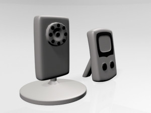 Baby Video Monitor and Digital Camera 01 Modello 3D