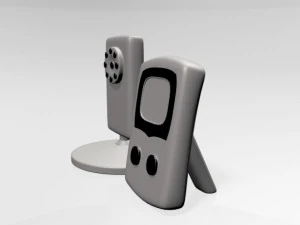 Elektroniczna niania wideo dla dzieci i aparat cyfrowy 01 Model 3D