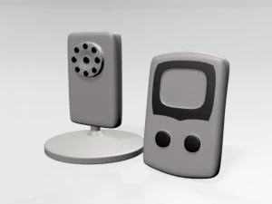 Elektroniczna niania wideo dla dzieci i aparat cyfrowy 01 Model 3D