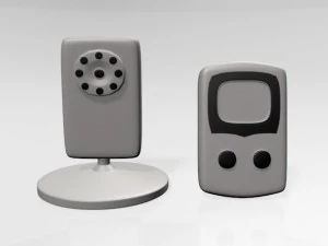 Elektroniczna niania wideo dla dzieci i aparat cyfrowy 01 Model 3D