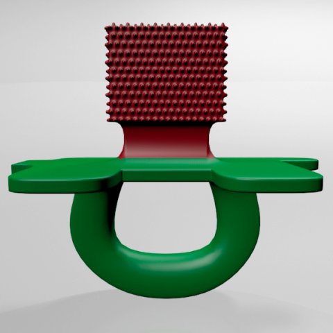 Baby Teething Toy 02 3D Model .c4d .max .obj .3ds .fbx .stl .blend 