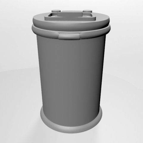 Complete Diaper Pail 02 3D Модель .c4d .max .obj .3ds .fbx .stl .blend 