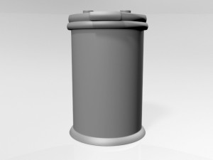 Complete Diaper Pail 02 3D Модель