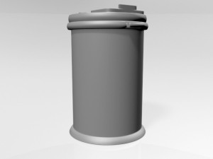 Complete Diaper Pail 02 3D Модель