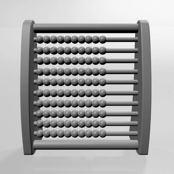 Abacus 01 3D Model .c4d .max .obj .3ds .fbx .stl .blend 