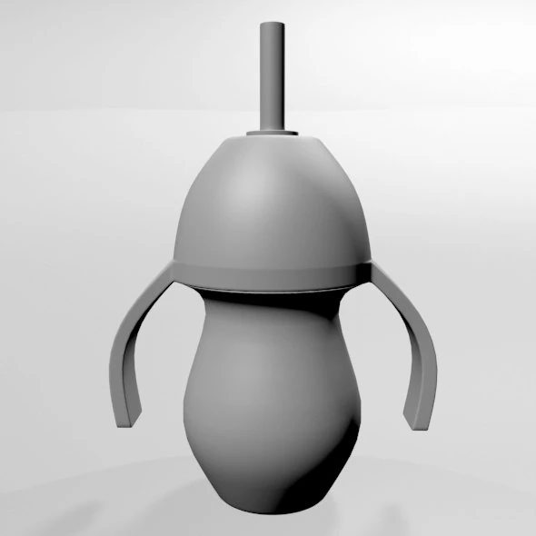 Straw Cup 01 3D Model .c4d .max .obj .3ds .fbx .stl .blend