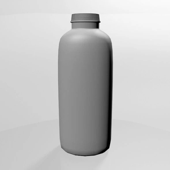 Baby Powder Bottle 01 3D Model .c4d .max .obj .3ds .fbx .stl .blend 