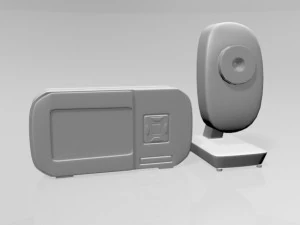 Moniteur vid&eacute;o pour b&eacute;b&eacute; et appareil photo num&eacute;rique 03 Modèle 3D